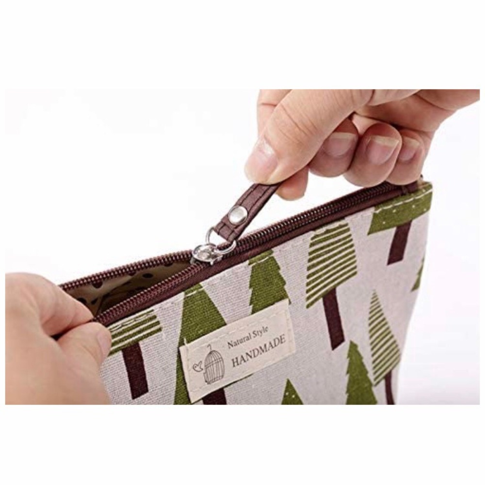 NATURAL STYLE HANDMADE TREES COSMETIC BAG - Picture 4 of 8